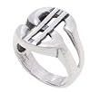 SilverBin Sterling Silver High Polish Chunky Dollar Sign Band Ring
