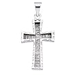 14K White Gold Cross Pendant