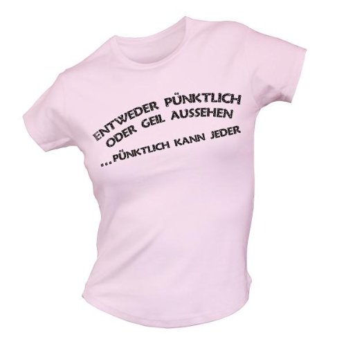 Universal Music Shirts Funshirt/Spr&uuml;che - P&uuml;nktlich 4827626 Damen Shirts/ T-Shirts, Gr. 38 Preisvergleich