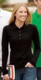 District Threads - Ladies Long Sleeve Stretch Pique Sport Shirt (DT301LS)
