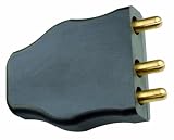 Leviton 60MP-E 60 Amp-125 Volt, 2 Pole-3 Wire, Stage Pin, Male Plug Set Screw Terminals, Black