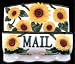 SUNFLOWER floral flowers WALL HOOK LETTER HOLDER mail sorter peg key hook rack home d...