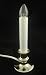 8" Brass Plated Indoor Christmas Candle Lamp