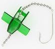 Head Start Surface Runner w/ Hook & Chain Trans Green - Fishing - Lures & Lure Kits