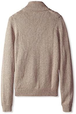 Linea Rosso Men's Cable Merino Shawl Collar Cardigan, Desert Sand, S