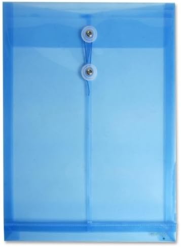 Wholesale CASE of 25 - Itoya Transparent String Closure Poly Envelopes-Poly Envelopes,Button/String Clsre,13"x9-3/4"x1-1/4",BE