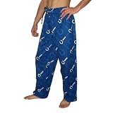 Mens NFL Indianapolis Colts Cotton Thermal Sleepwear / Pajama Pants - Blue (Size: XL)