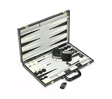 Park Avenue Backgammon Set Genuine Leather 18