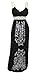 eVogues Plus Size Embroidery Print Empire Waist Maxi Dress