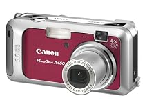 Canon PowerShot A460 Digital Camera - Red (5.0MP, 4x Optical Zoom) 2.0" LCD