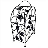 Pangaea Home and Garden BT-W057-K 11 Bottle Iron Wine Rack with Grape Vines