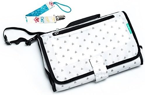 Diaper Changing Travel Kit - Bonus Pacifier Clip and Wipes Case - Little Loved Ones Best Detachable Organizer - - Portable, Waterproof, Foam Padded Station