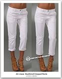 【AG Jeans】【エージージーンズ】Ex Boyfriend Cropped Pantsボーイフレンドホワイトクロップドパンツ【予約商品s】