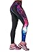 Pink Queen® Womens 3D Digital Printed Workout Capri Leggings Stretch Tights