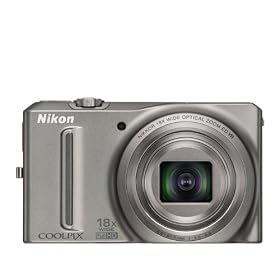 Nikon COOLPIX S9100 12.1 MP CMOS Digital Camera with 18x NIKKOR ED Wide-Angle Optical Zoom Lens and Full HD 1080p Video (Silver)