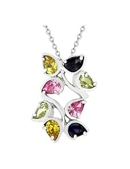 Multicolor Leaf Pendant Necklace