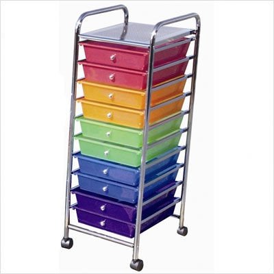 10 Drawer Mobile Organizer
