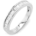 18ct White Gold and Diamond Baguette Cut Half Eternity Ring- 0.5ct Dia
