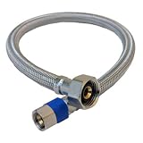Lasco 10-0109 3/8-Inch Female Compression by1/2-Inch Female Iron Pipe by 9-Inch Flex Stainless Steel Braided with Poly Inner Core Water Supply