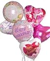 Half Dozen Mylar Balloon Bouquet, Anniversary