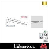 e-kanamono ロイヤル 棚受け 水平ガラス棚ブラケット R-200GS 200 APゴールド