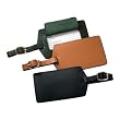 Popular Leather Luggage Tag [Set of 3] Color: Black