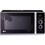 Lg-Mg-6338-Pb-Schwarz-Stand-Mikrowelle-Mit-Blumendeko
