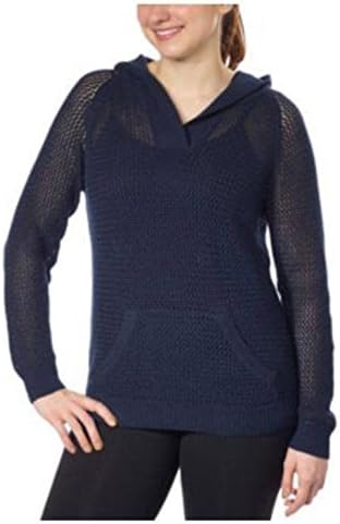 Shirt 469 Mesh Stitch Pullover Hooded Sweater, Navy, Small