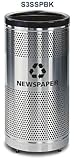 Howard Classics 25 gallon Stainless Steel Recycle Receptacle Stainless Steel/Black Recycle Receptacle S3SSPBK