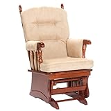 Brooks Furniture Padded Baby Glider with Arm Pads - Cherry/ Camel