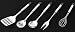 Kitchen & Housewares : Innova Classicor 5-Piece Stainless-Steel Black-Tipped Kitchen-Tool Set