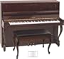 45" Chippendale Console Piano (White Polish)