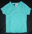 Split Crew Glitter T-Shirt Turq w/Nailhead Hearts