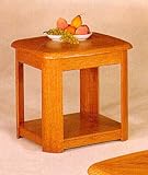 Large Oak Veneer End Table