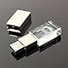 ONCHOICE USB Flash Drive 16GB USB 2.0 Memory Stick LED Waterproof Thumb Drive Crystal Transparent