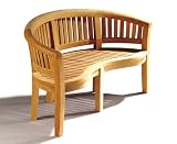 Jati Teak Curved Garden Bench