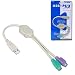Cables To Go - 27225 - 1ft USB to Dual PS/2 Keyboard Mouse Adapter