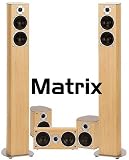 Eltax Matrix - 5.0-channel home theater speaker system - light beech