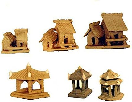 Temple &amp; Cottage Figures - 6 Piece Set