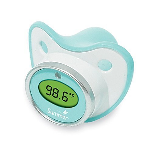 Summer Infant Pacifier Thermometer, Teal/White, Pack of 2
