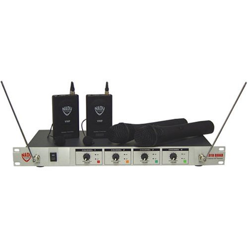 NADY 401X-QUAD-LTE4F 4-CHANNEL Professional Vhf Wireless Hand-held Microphone System