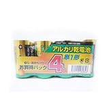 アトラス 単1形アルカリ乾電池 4本パック×6(24本セット販売) ABA-104*6の画像