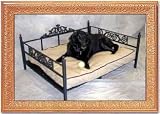 Victorian Luxury Pet Bed & Pillow : Pillow Color BLUE : Size MEDIUM