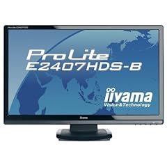Iiyama ProLite E2407HDS-B1 Monitor (LCD-TFT, 61cm (24.0"), 1920x1080, Audio, TCO 03) klavierschwarz