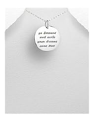 Message Pendant Necklace In 92.5 Sterling Silver