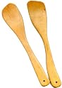 Baerreis Hand Crafted Stir Fry Spatula Wok Set - Set of Two - Left, Right Hand Orientation - Natural Cherry USA Made