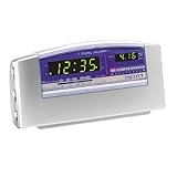 HH Scott SCR120 E-Z Set TM Clock Radio (Silver Metallic)
