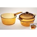 Glass-Ceramic Double Pot Set (3 pieces)