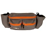 Diaper Dude Mini Diaper Bag, Gray with Orange Zippers
