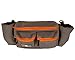 Diaper Dude Mini Diaper Bag, Gray with Orange Zippers